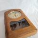Horloge à pendule en bois vintage mid-century2
